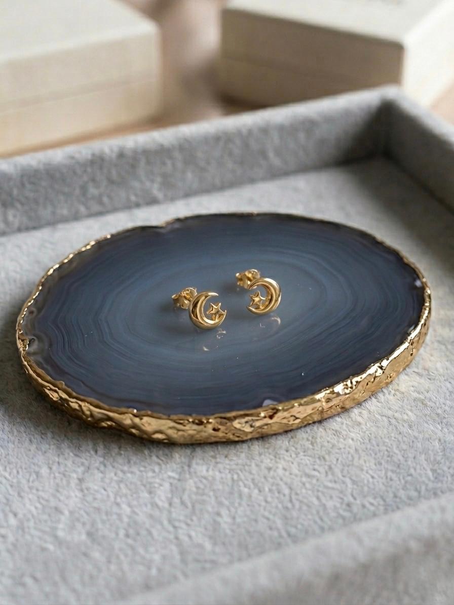 Mini Arete Luna y Estrella