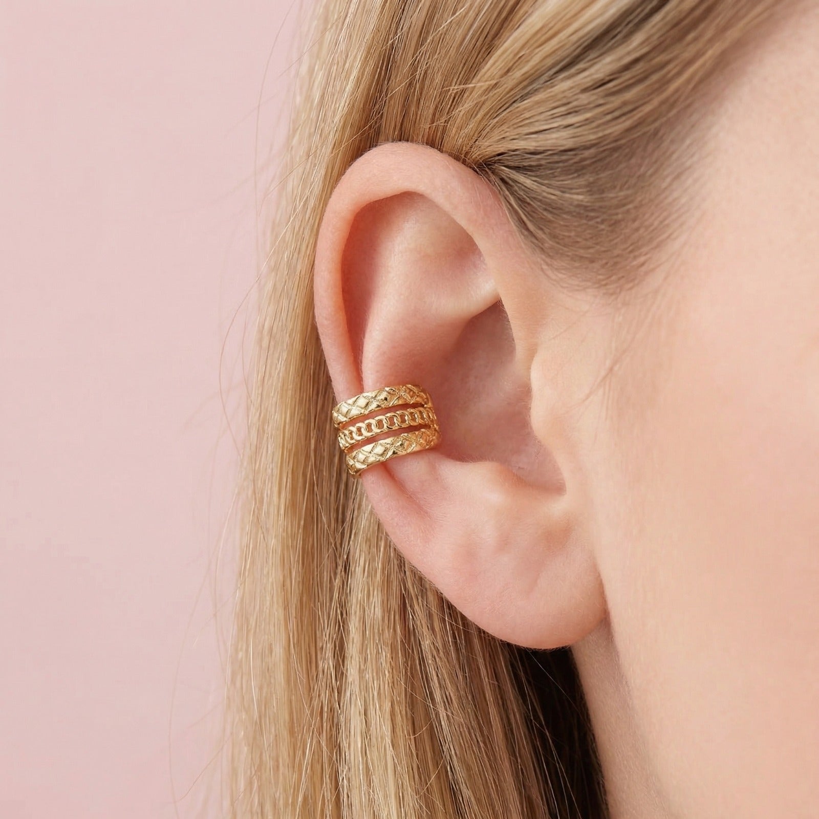 Earcuff Dorado triple