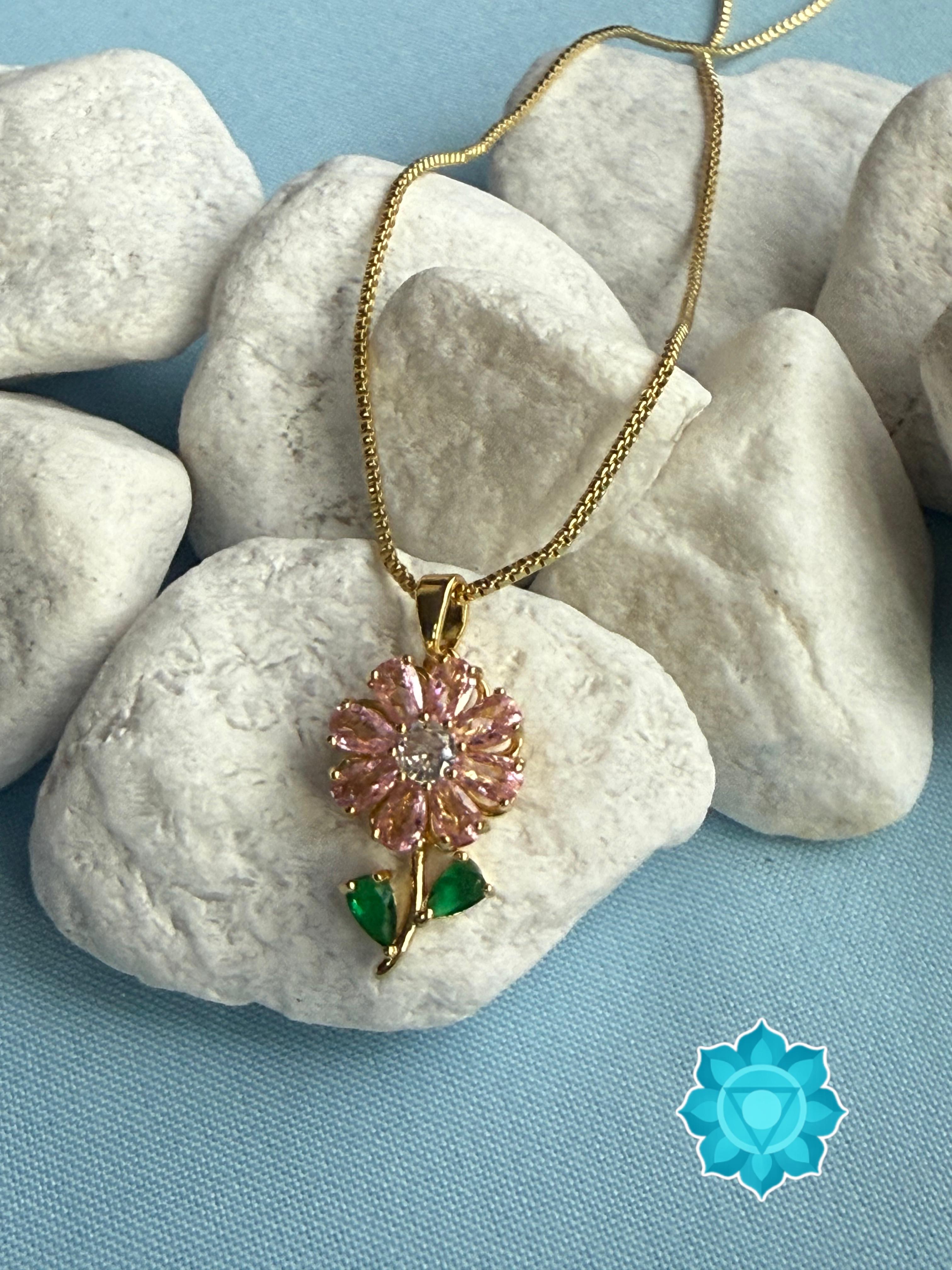 Cadena flor antiestrés giratoria