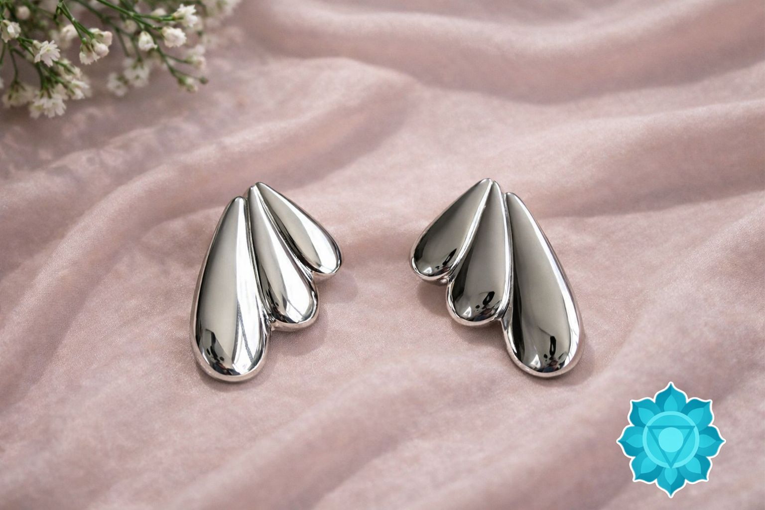 Arete Plateado Tipo Ala